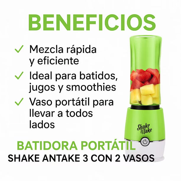 Licuadora Doble Vasos Shake Make 3