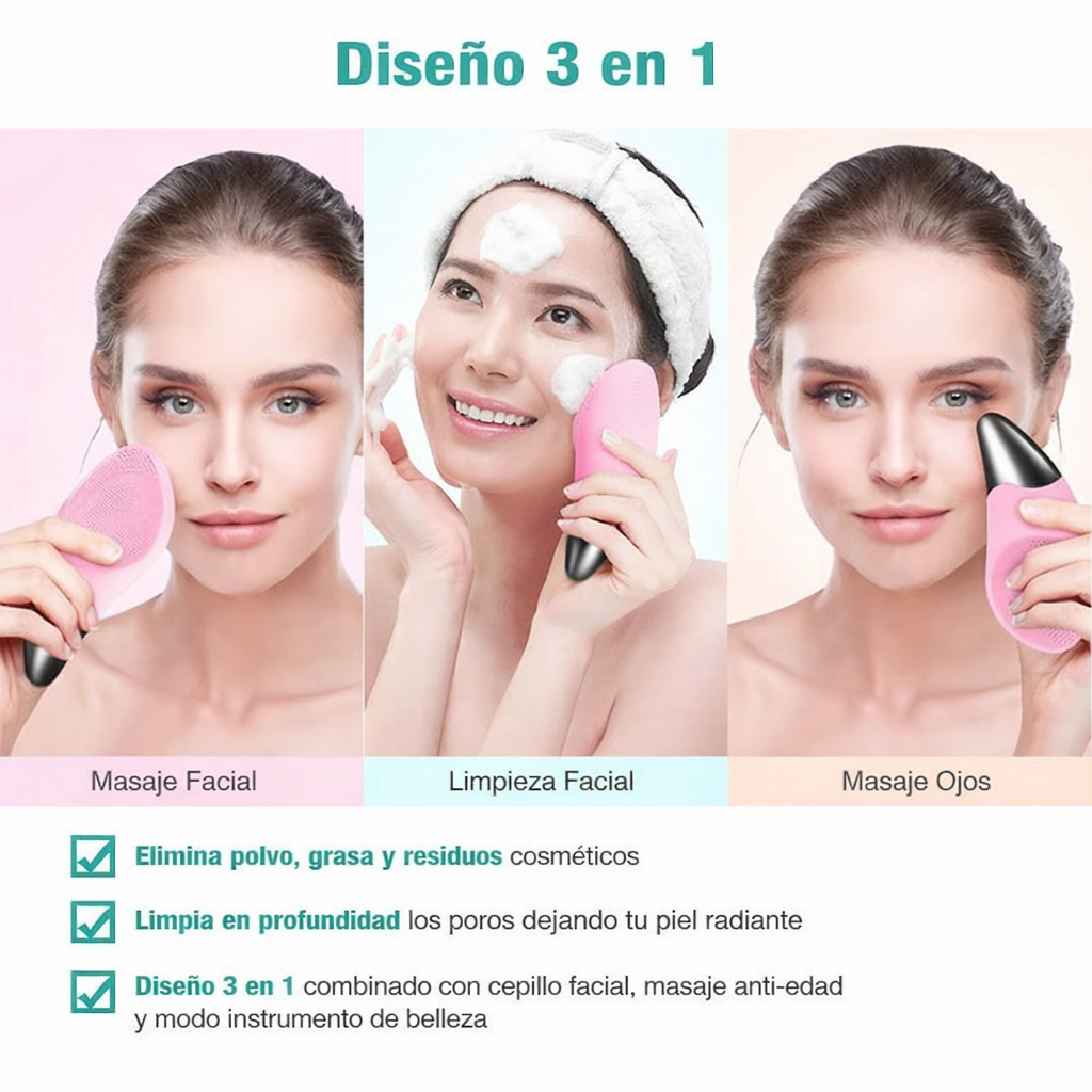 Cepillo Facial de Silicona Exfoliante