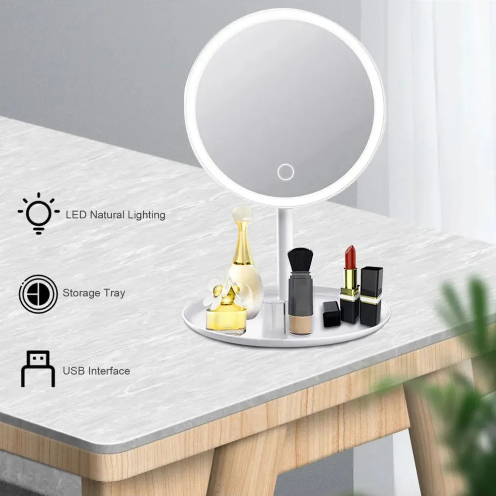 Espejo de Maquillaje LED Giratorio 360°